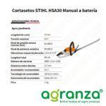 Cortasetos a Batería STIHL HSA30 - Imagen 3
